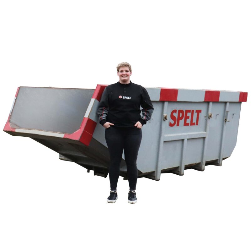 sarah voor container van spelt