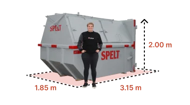 10m³ gesloten container