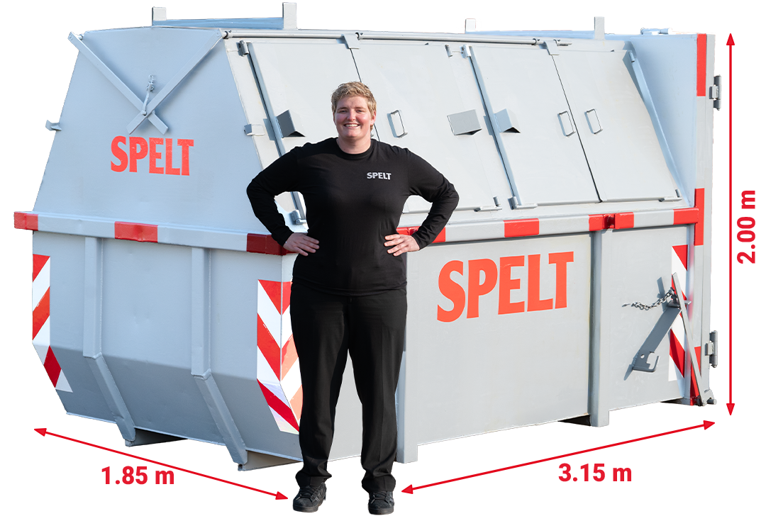 10m³ gesloten container